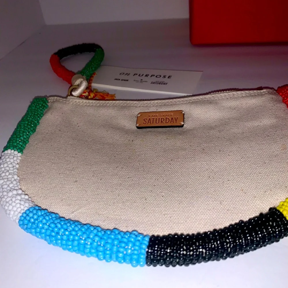 Rare-NWT - Kate Spade/Glass Beaded Clutch & Necklace - Picture 9 of 10